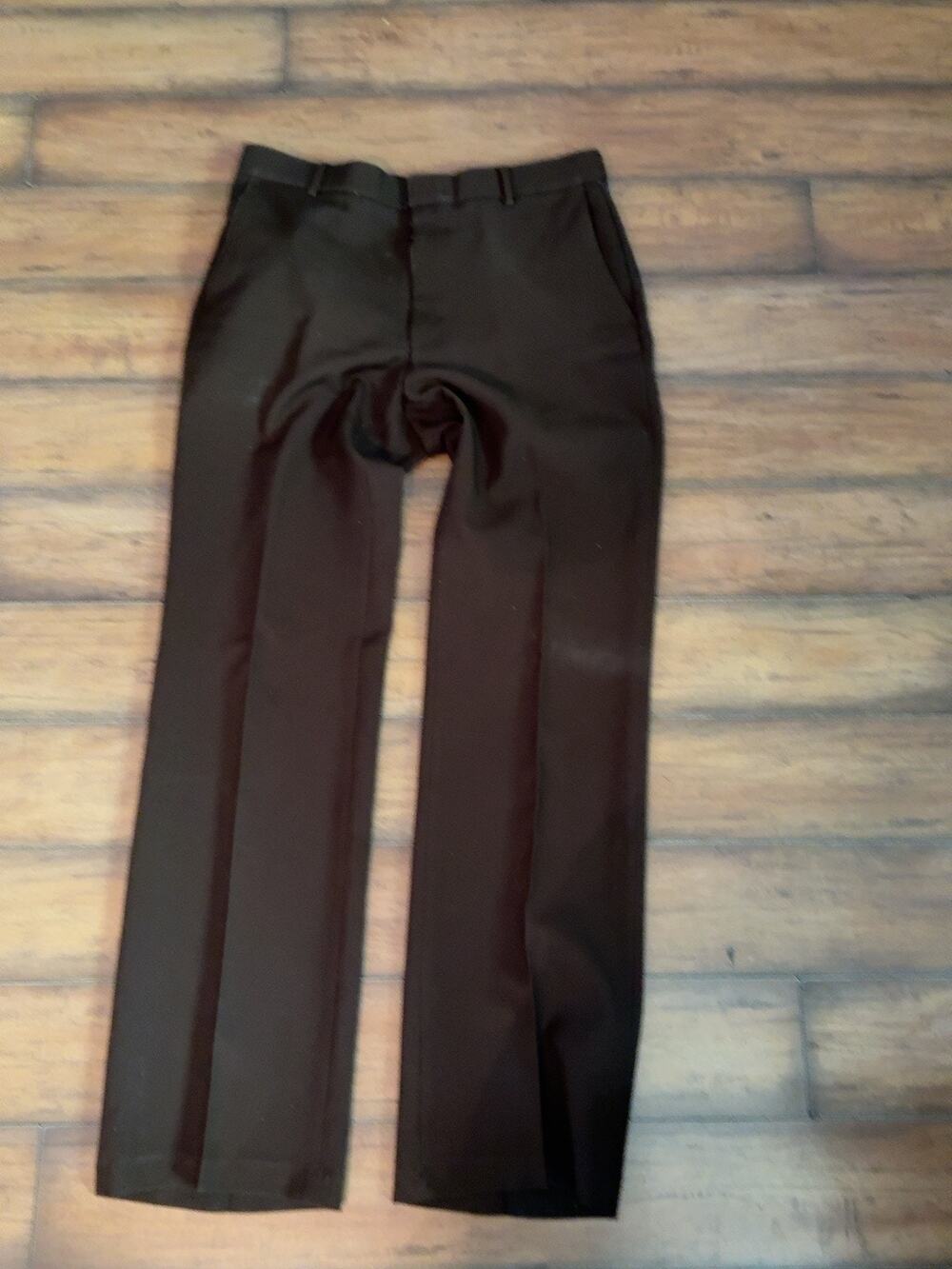 Vintage 70's Levis Sta-Prest Dark Brown Flared Pants 32x30